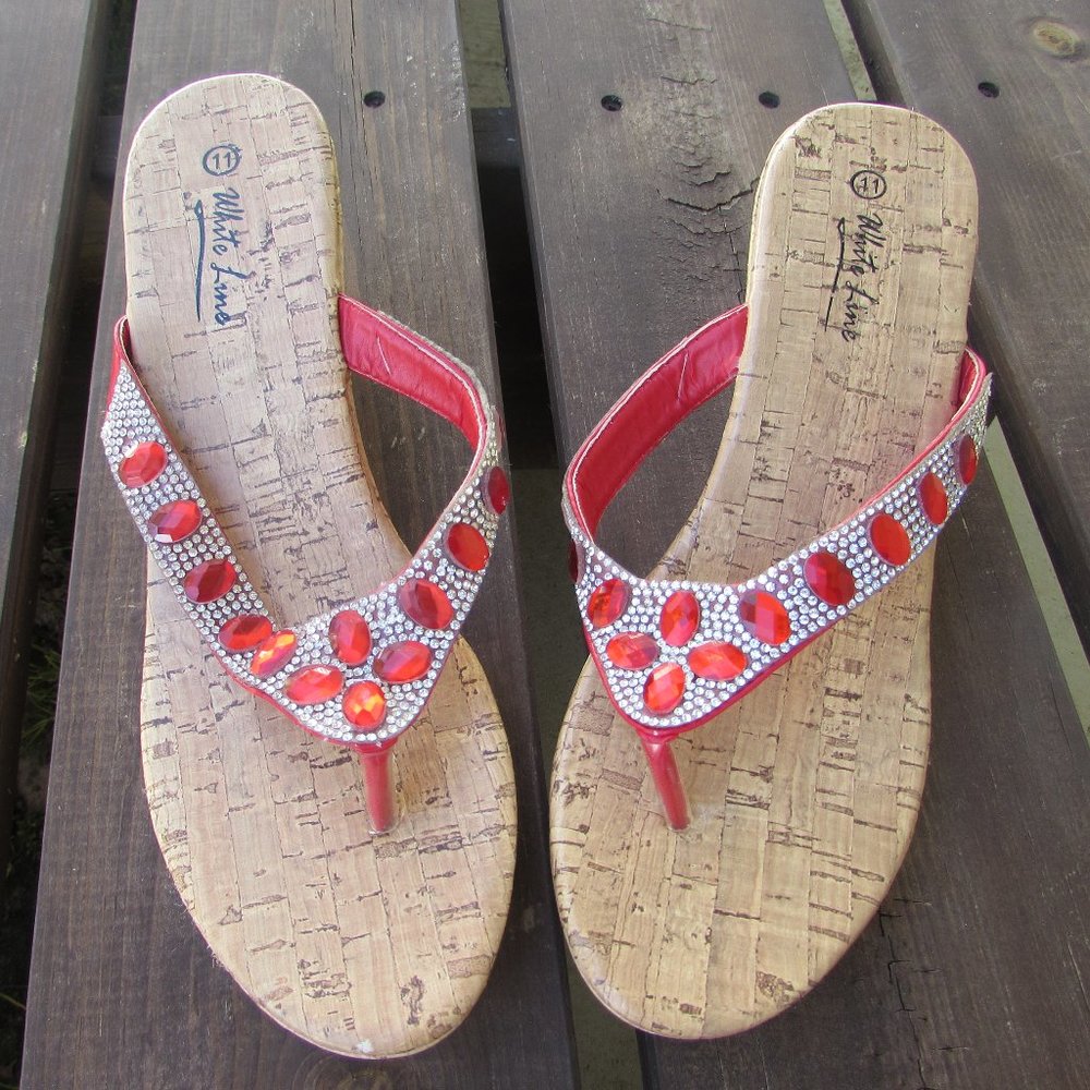 White line tan Sandal!